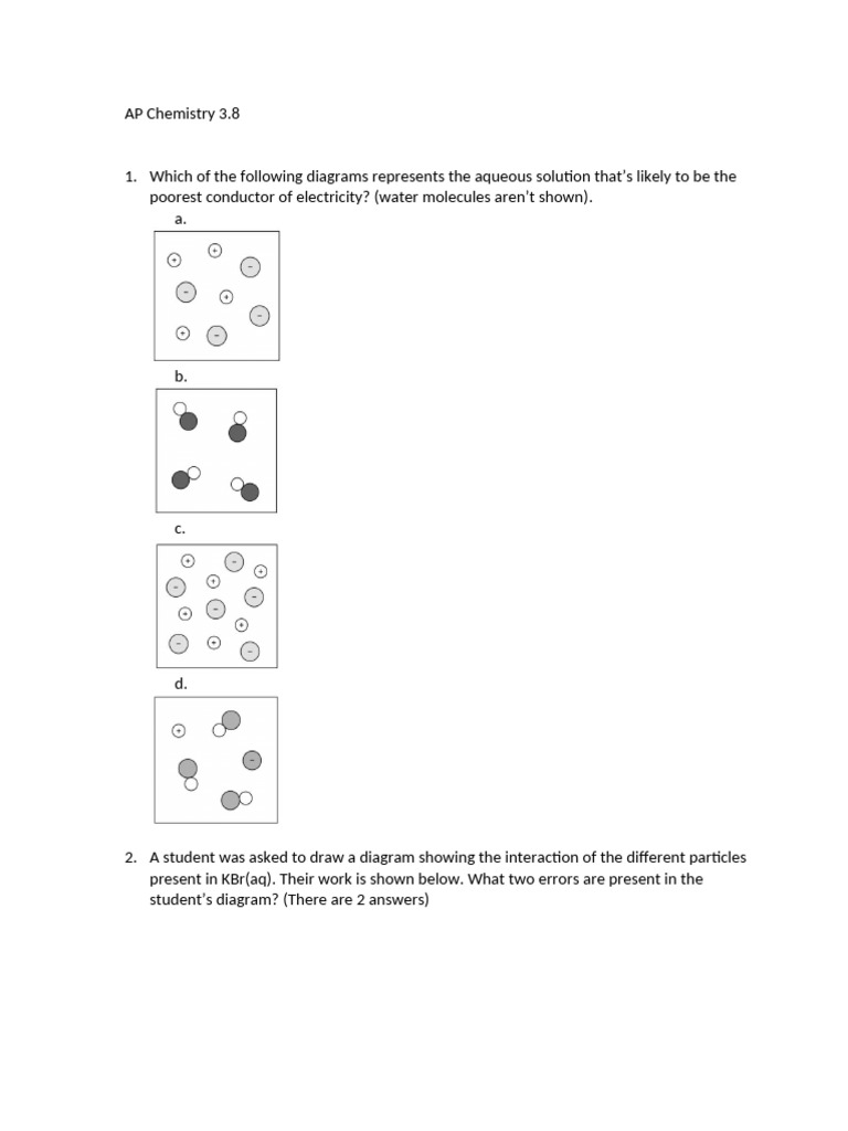 AP Chemistry Aqueous Solutions Guide | PDF