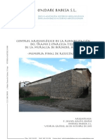 Control Arqueológico de la Rehabilitación del Tramo 2 (Parcela 7/228) de la Muralla de Bernedo, Álava. Memoria Final de Resultados.