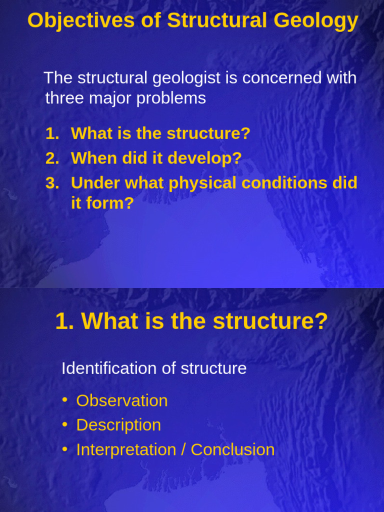 Key Objectives in Structural Geology | PDF | Geology | Structural Geology