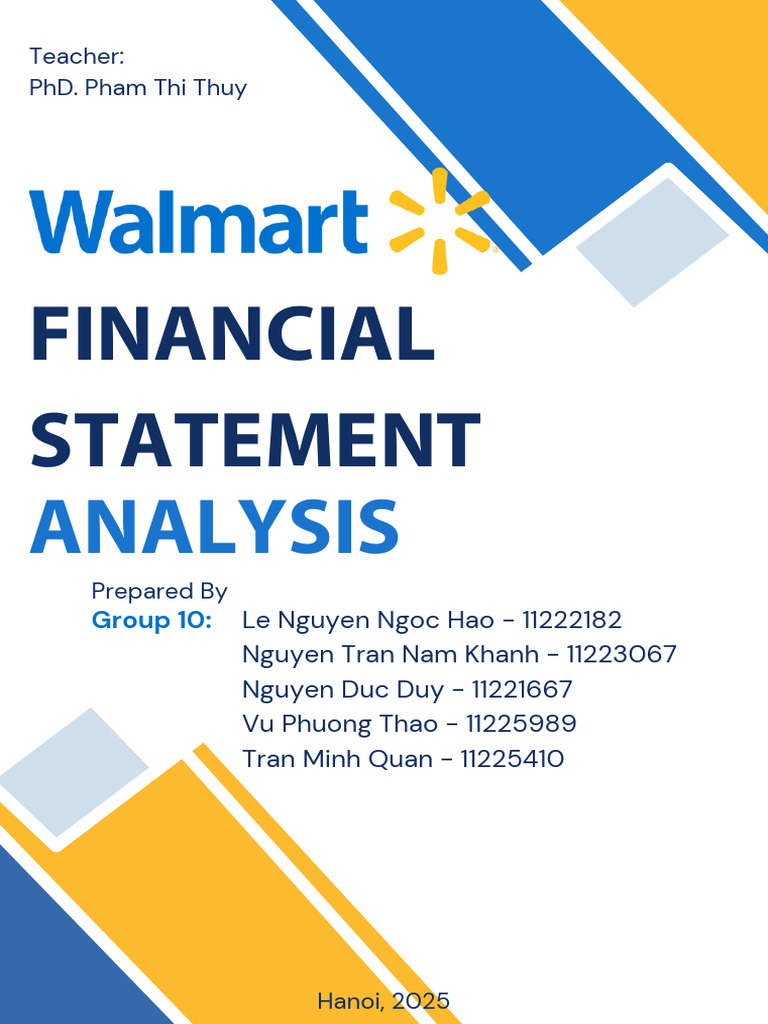 Walmart Financial Statement Analysis | PDF | Walmart | Working Capital