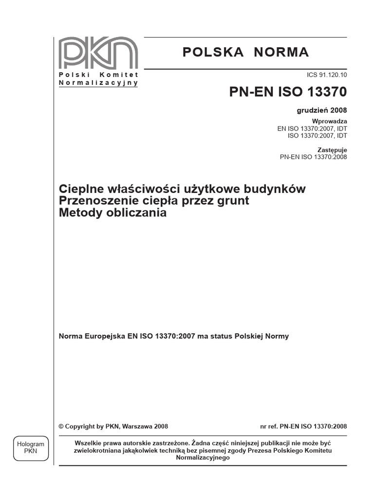 PN en Iso 13370 2008 | PDF