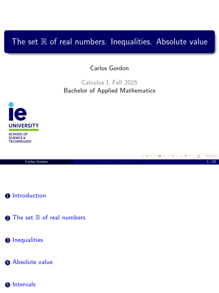 Real Numbers, Inequalities, and Absolute Value | PDF | Real Number ...