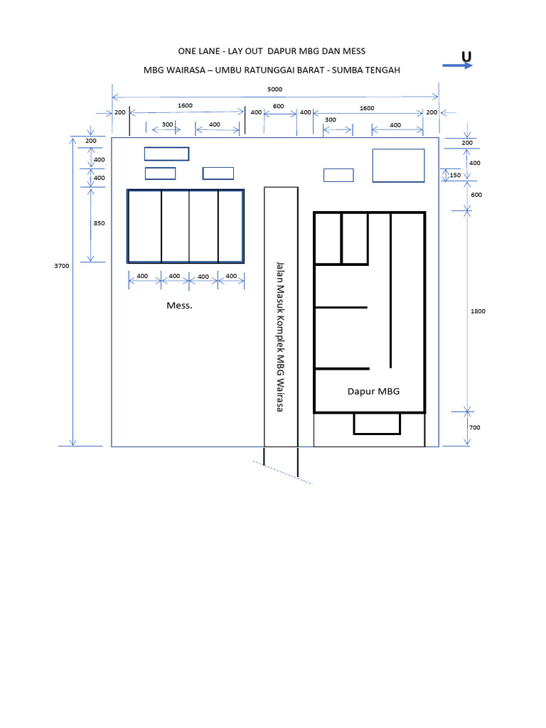 Layout Dapur dan Mess MBG Wairasa | PDF
