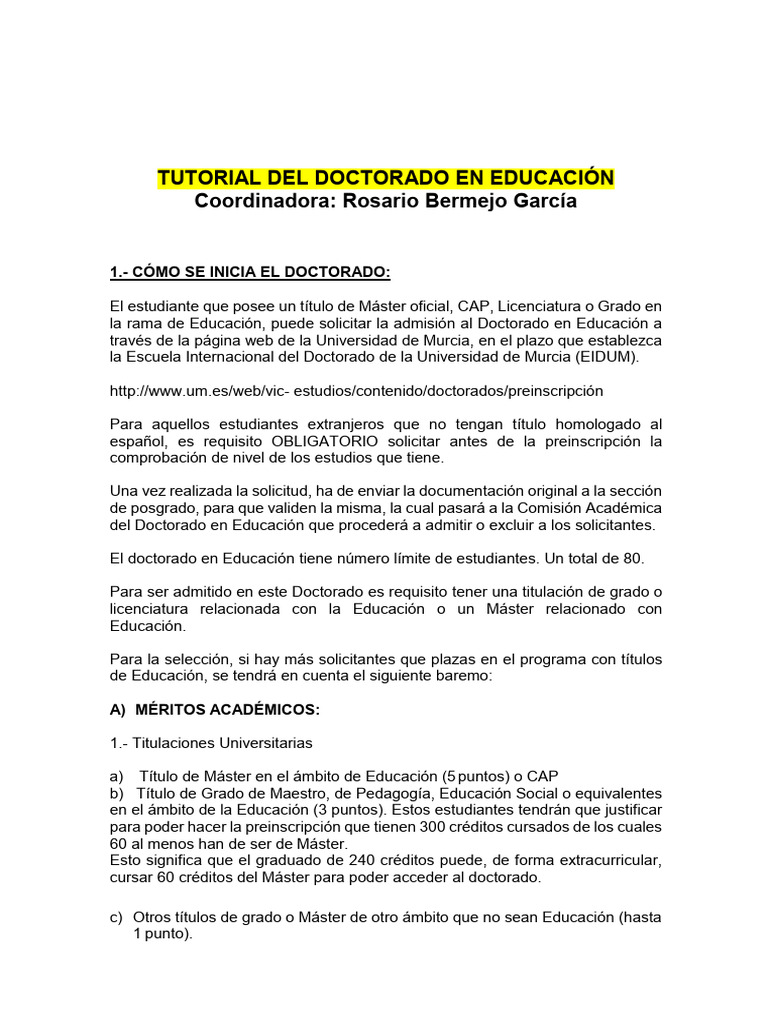TUTORIAL DOCTORADO PARA WEB 24.11.21 Le | PDF | Tesis | Doctorado
