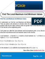 Find The Local Maximum and Minimum Values