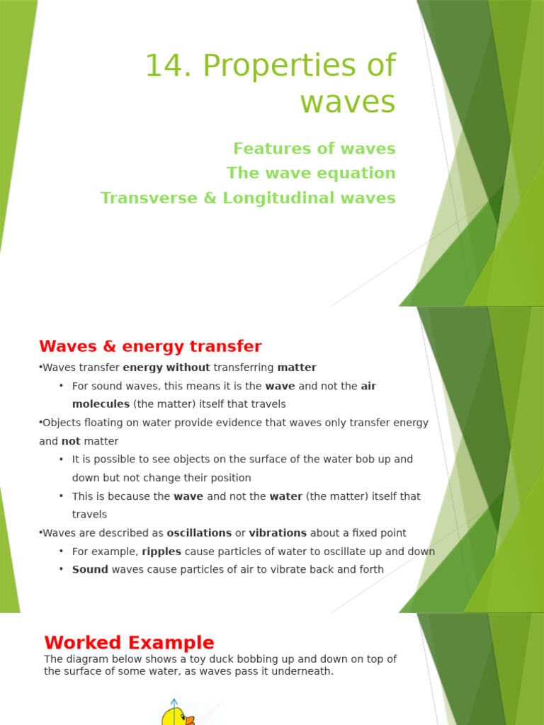 14. Properties of Waves PPT 1 | PDF | Waves | Wavelength