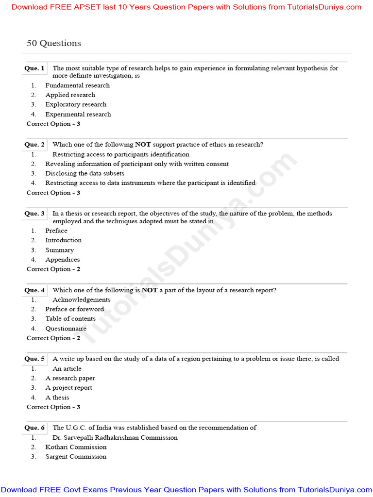 APSET Question Paper With Answers 2018 | PDF | Exports | Communication