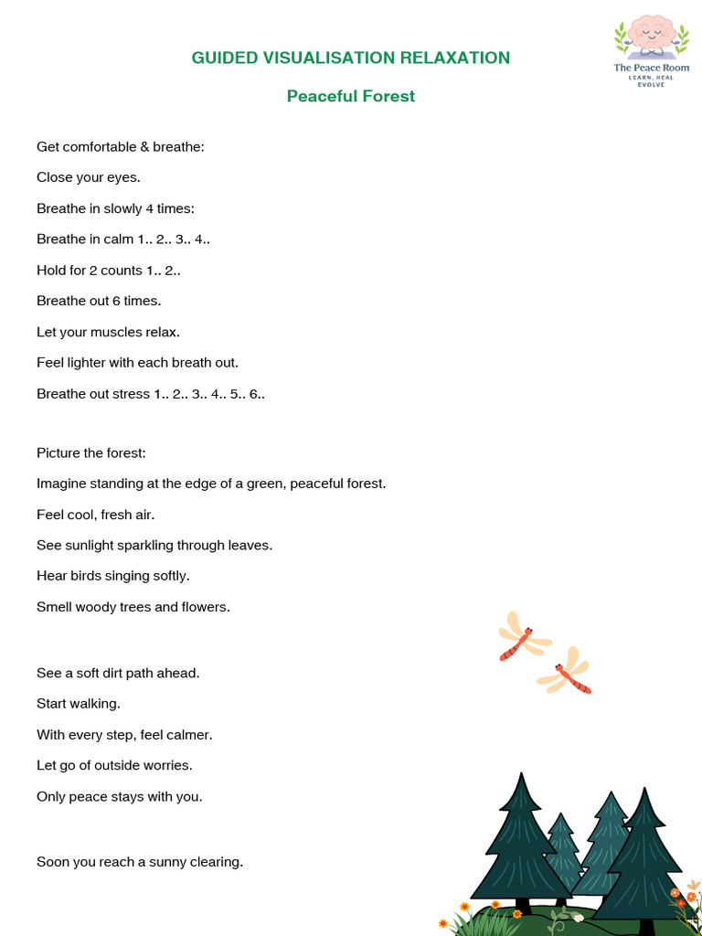 Guided Visualisation Relaxation Peaceful Forest | PDF