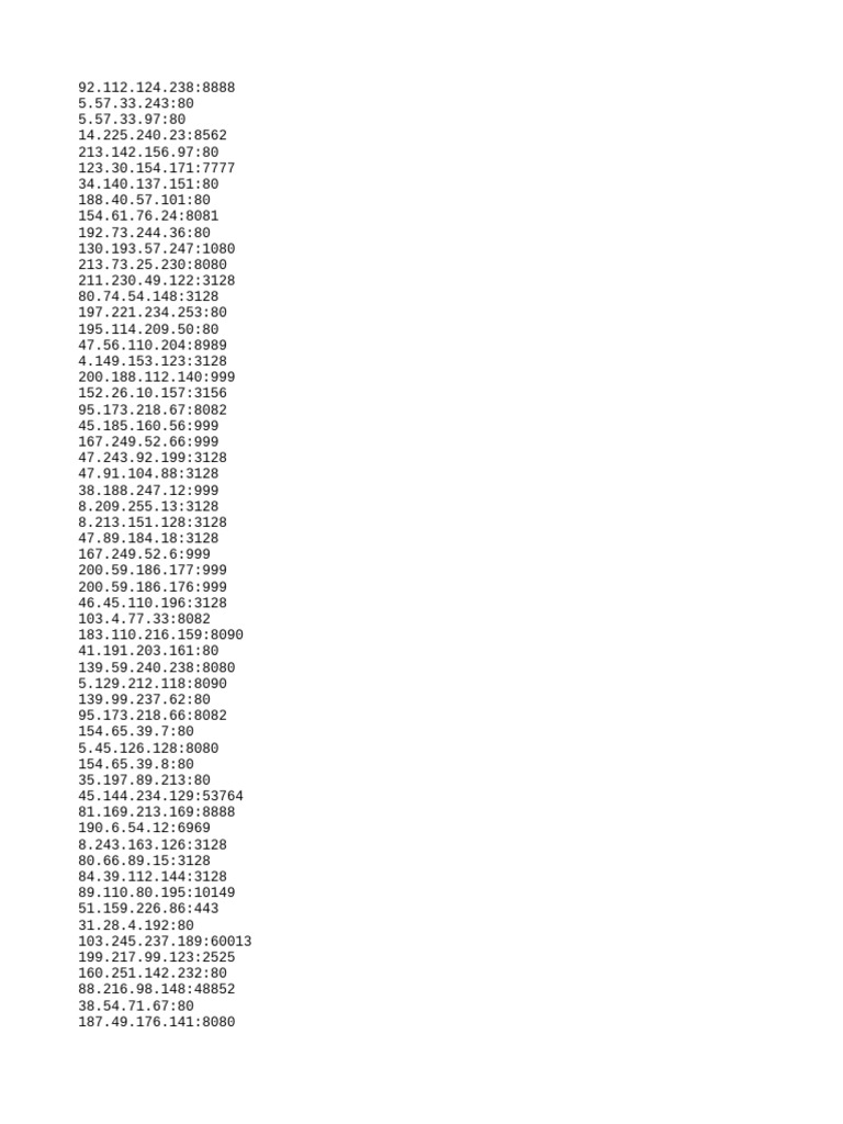 Liste d'adresses IP et ports | PDF