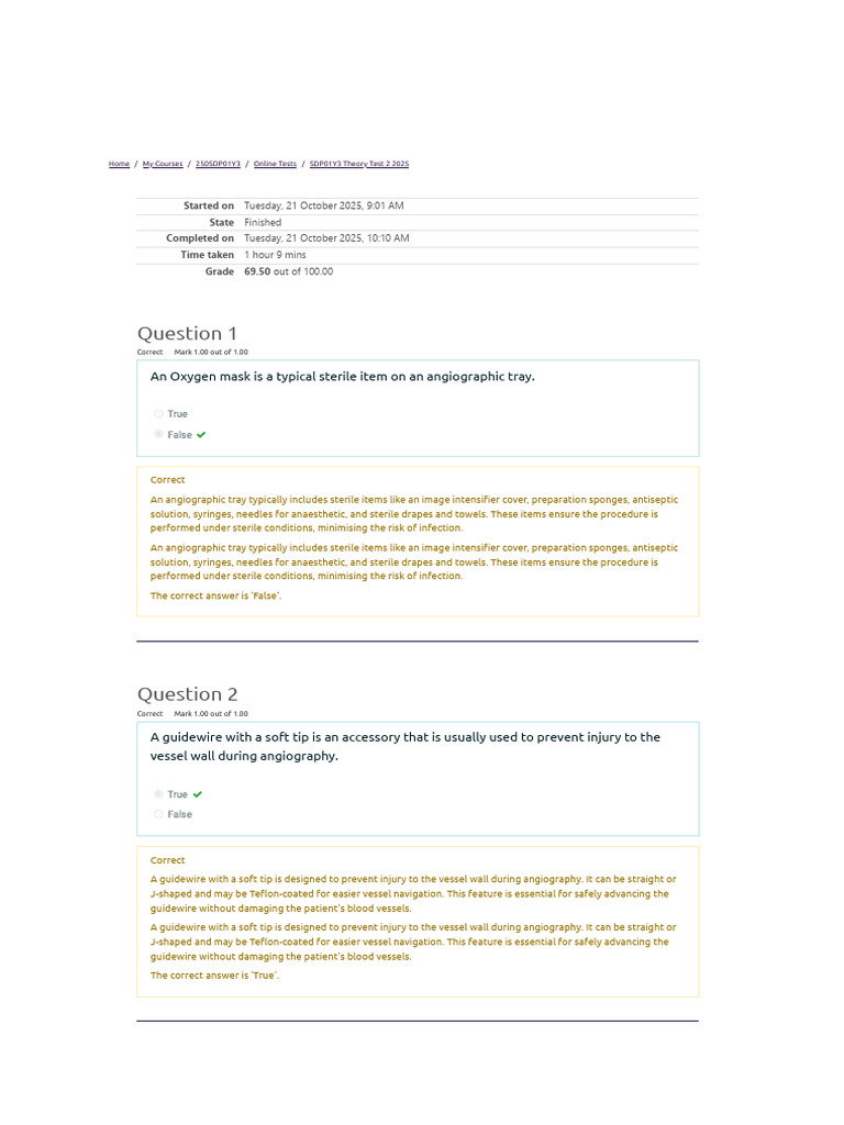 DSA Theory Test Results and Analysis | PDF | Magnetic Resonance Imaging ...