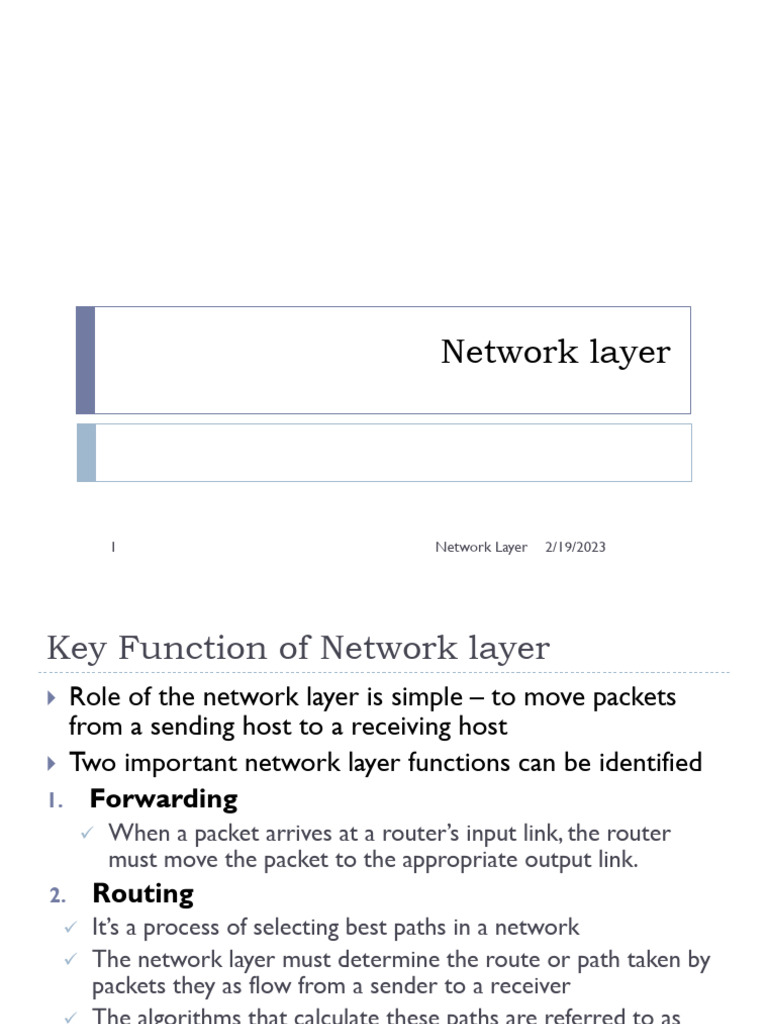 Understanding Network Layer Functions | PDF | Routing | Computer Network