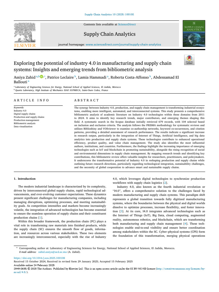 Article 2 | PDF | Internet Of Things | Supply Chain