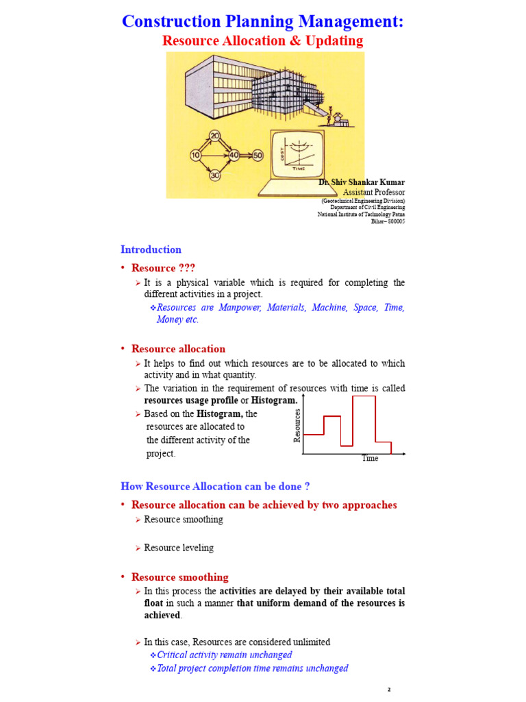 Resource Allocation in Construction Projects | PDF | Applied Mathematics