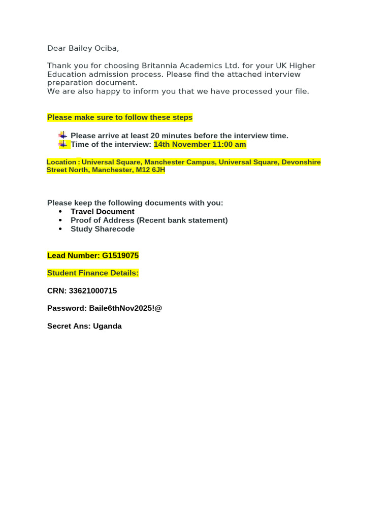UK Higher Education Interview Prep Guide | PDF