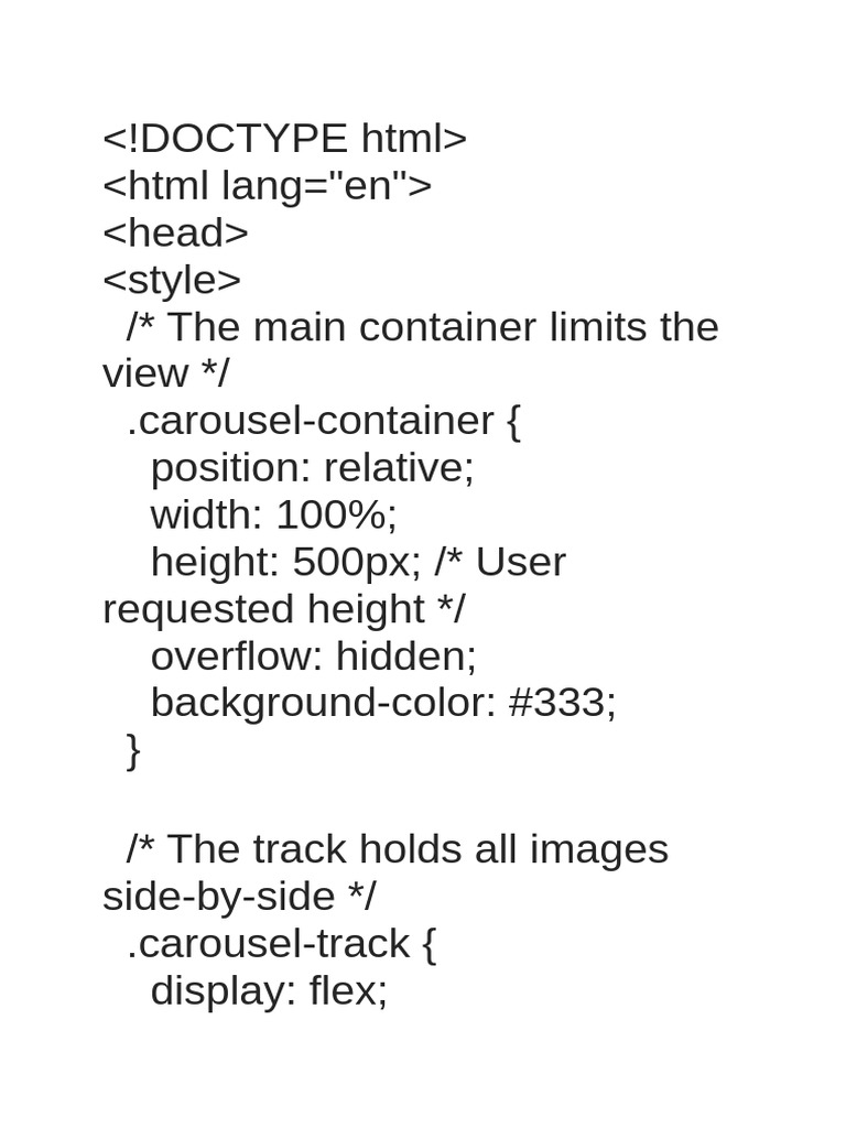 Responsive Image Carousel Code | PDF