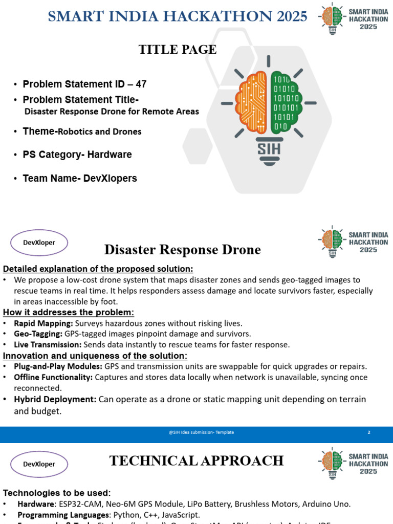 Disaster Response Drone Solution 2025 | PDF | Unmanned Aerial Vehicle ...