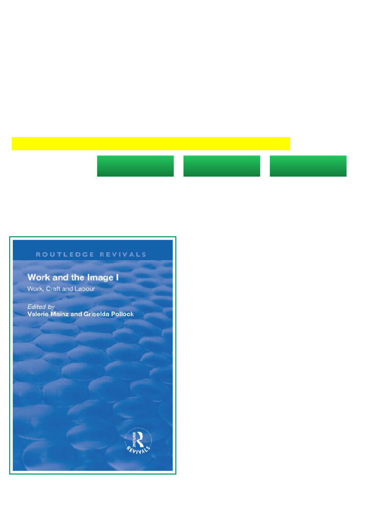 (Ebook) Work and the Image: Volume 1: Work, Craft and Labour - Visual ...