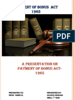 Payment of Bonus Act