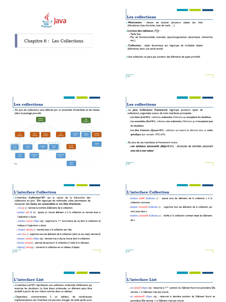 Introduction aux Collections en Java | PDF | Interface (Informatique ...