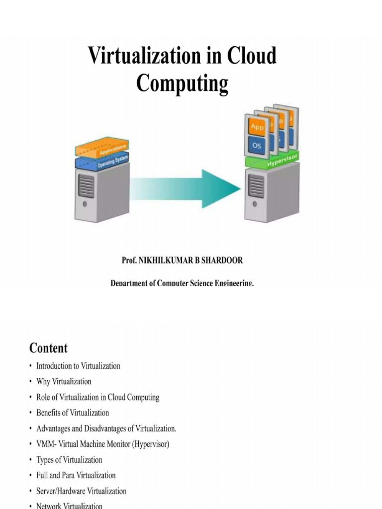 Unit 1 Virtulization | PDF