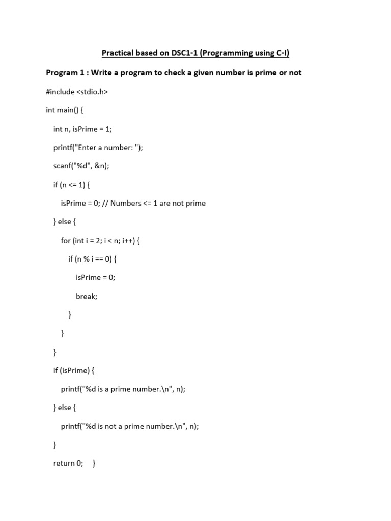 C Programs for Number Properties and Matrices | PDF | Matrix ...