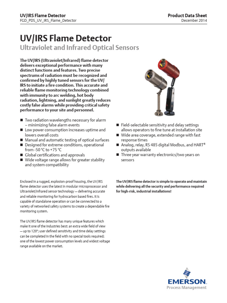 UV/IRS Flame Detector Product Overview | PDF | Infrared | Ultraviolet