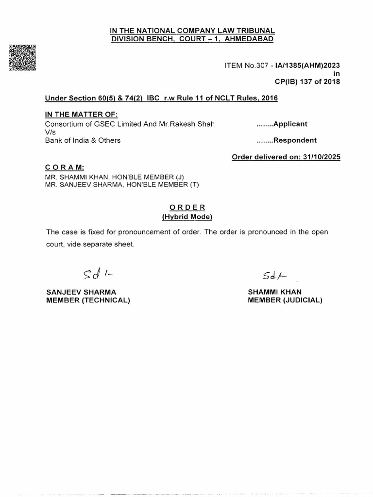 DPIL - Implementation Order | PDF