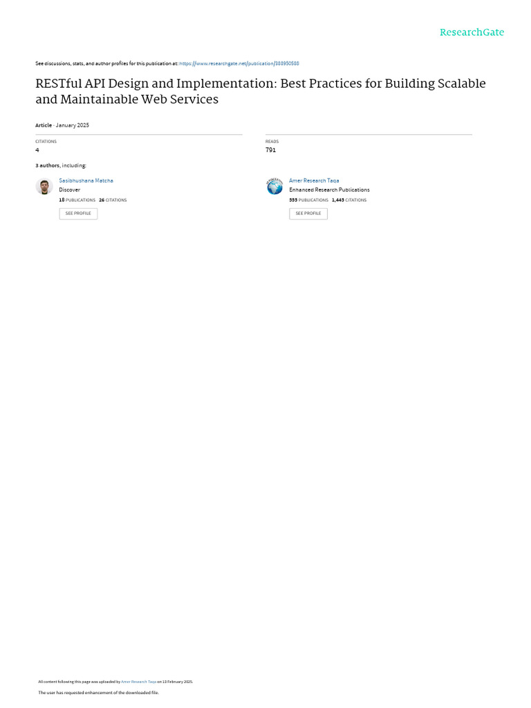 Best Practices for RESTful API Design | PDF | Load Balancing (Computing ...