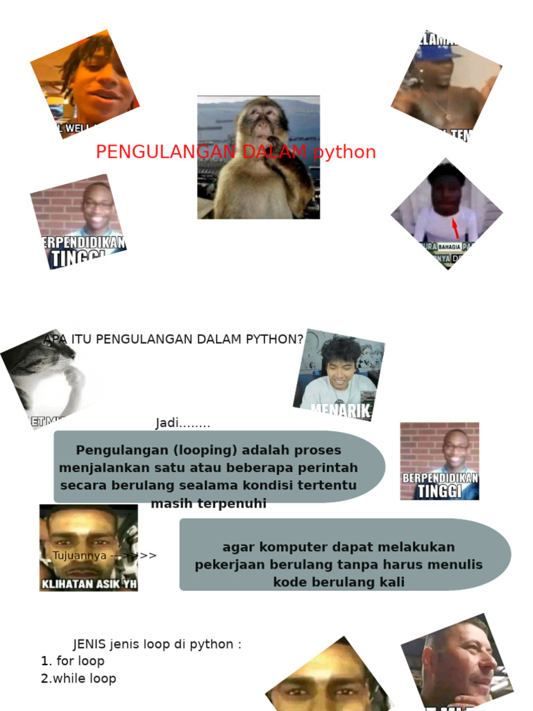 Pengulangan dalam Python: For dan While | PDF