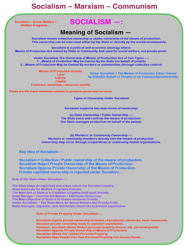 Socialism and Marxism | PDF | Socialism | Communism