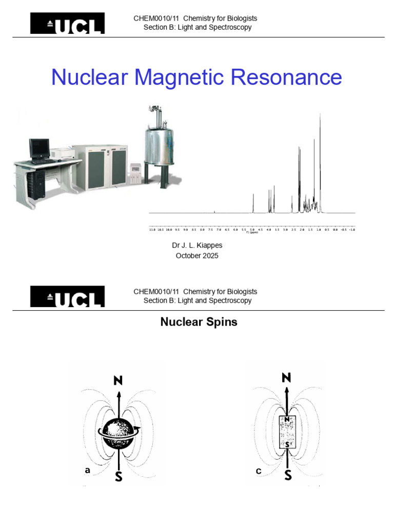 NMR Spectroscopy for Biologists Guide | PDF | Two Dimensional Nuclear ...
