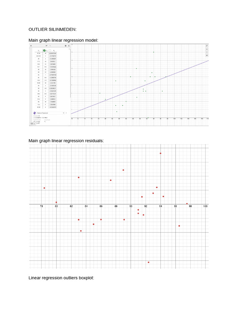 Regression Models and Outlier Analysis | PDF