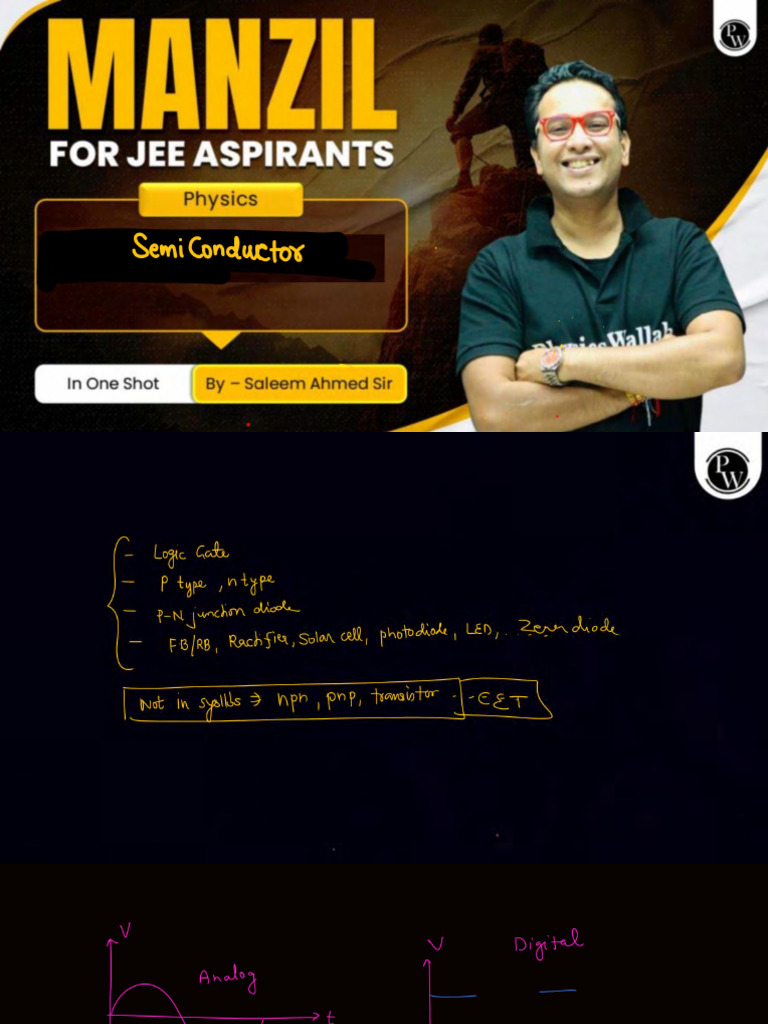 Semiconductor Class Notes Manzil JEE 2025 | PDF