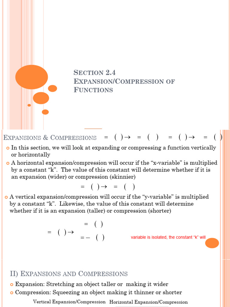 Function Expansion and Compression Guide | PDF | Mathematical Relations ...