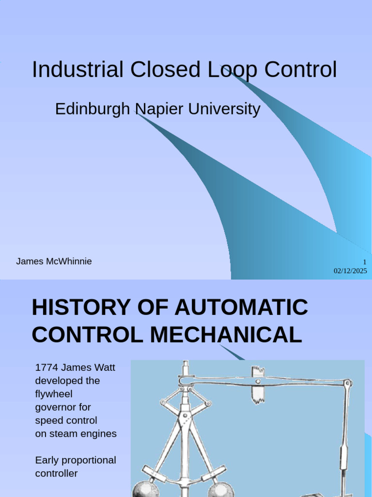 Evolution of Industrial Control Systems | PDF | Control Theory | Mechanics