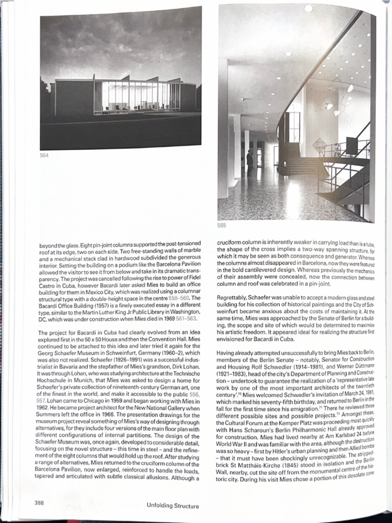Beyond The Glass. Eight Pin-Joint Columns Supported The Post-Tensioned ...