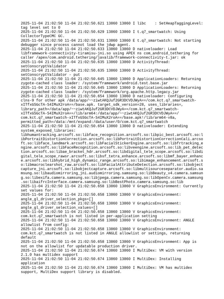 Q7 Smartwatch Debug Log Analysis | PDF | Computer Architecture ...