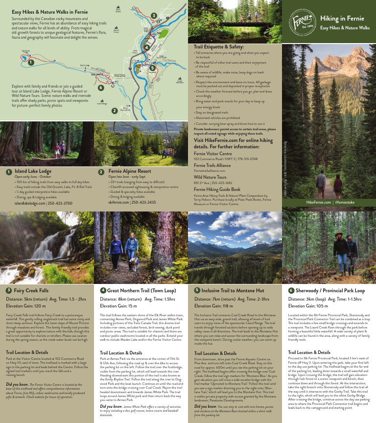 Easy Hiking Trails in Fernie Guide | PDF | Trail | Hiking