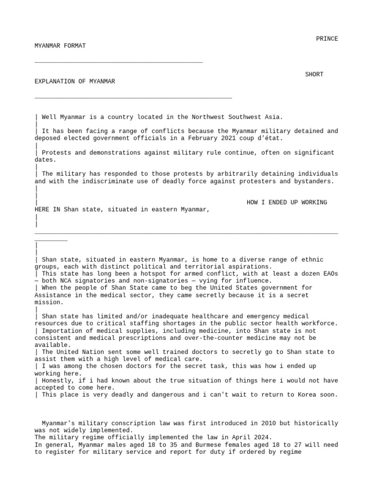 Myanmar Format | PDF | Myanmar | Military