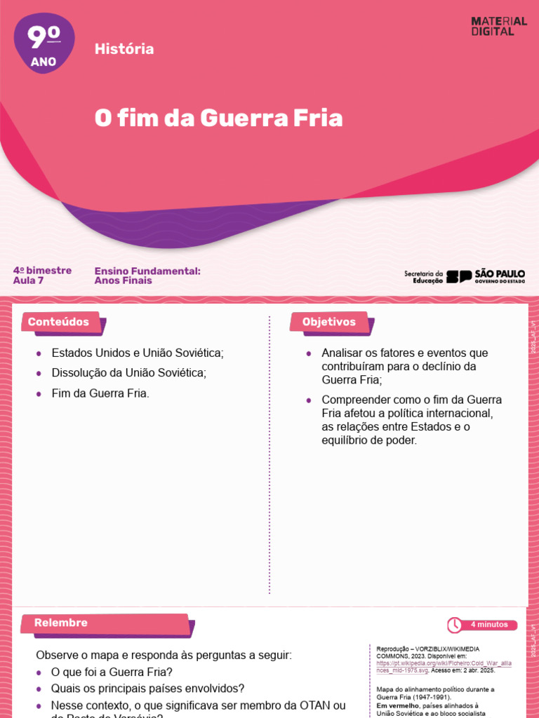 Fim da Guerra Fria e suas Consequências | PDF | Política mundial ...