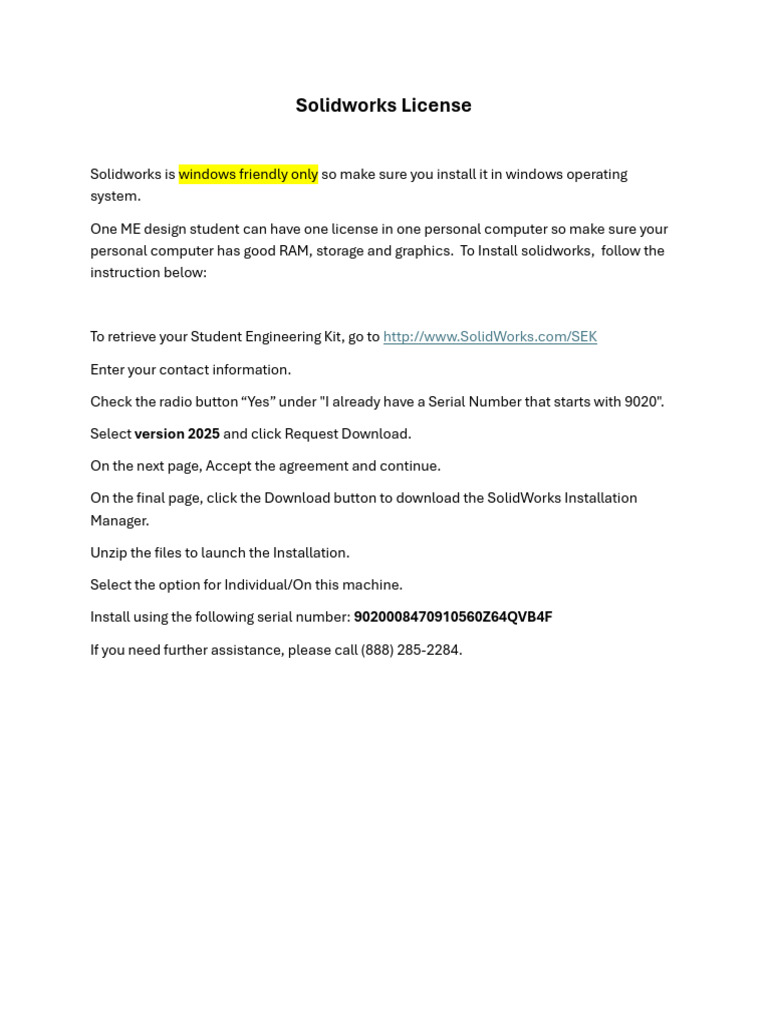 SolidWorks License Installation Guide | PDF
