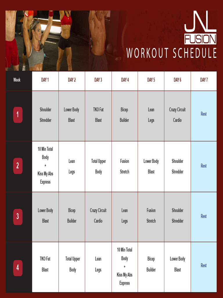7-Day Workout Schedule for Fat Loss | PDF | Physical Fitness | Physical ...