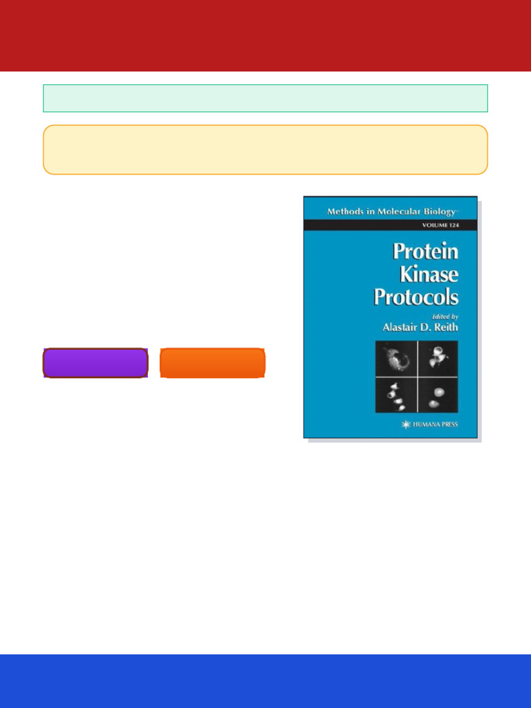 Protein Kinase Protocols 1st Edition Alastair D. Reith Ebook Complete ...