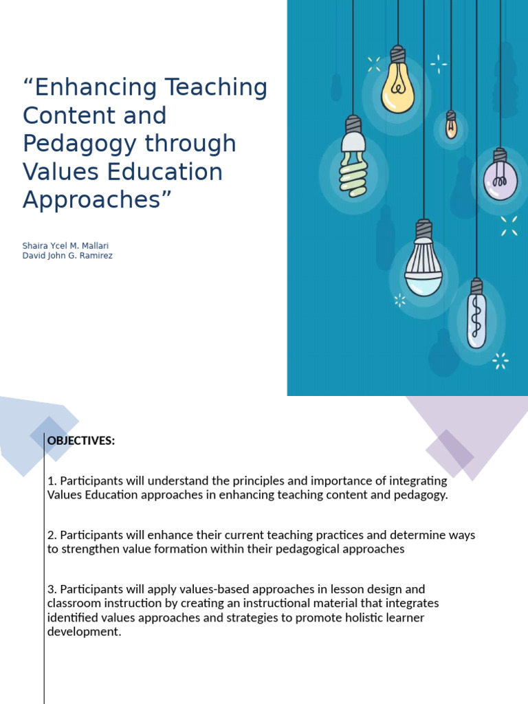 Values Education in Teaching Strategies | PDF