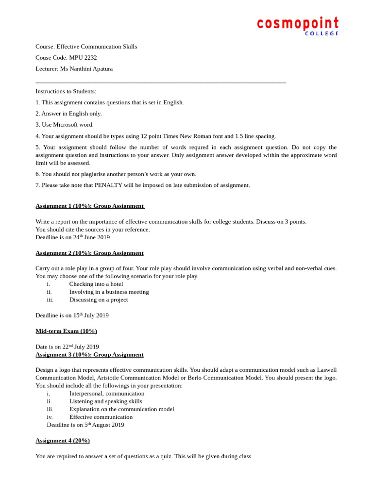 Assignment_MAY 2019 - Copy | PDF