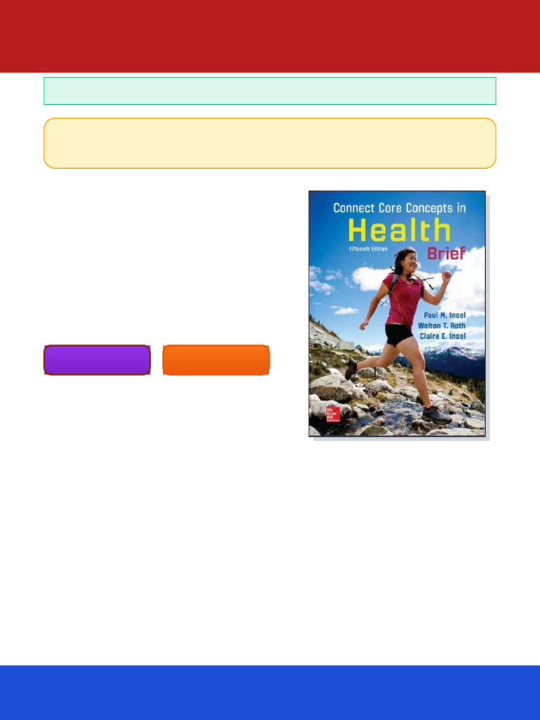 Connect Core Concepts in Health, BRIEF, Loose Leaf Edition 15th PDF ...