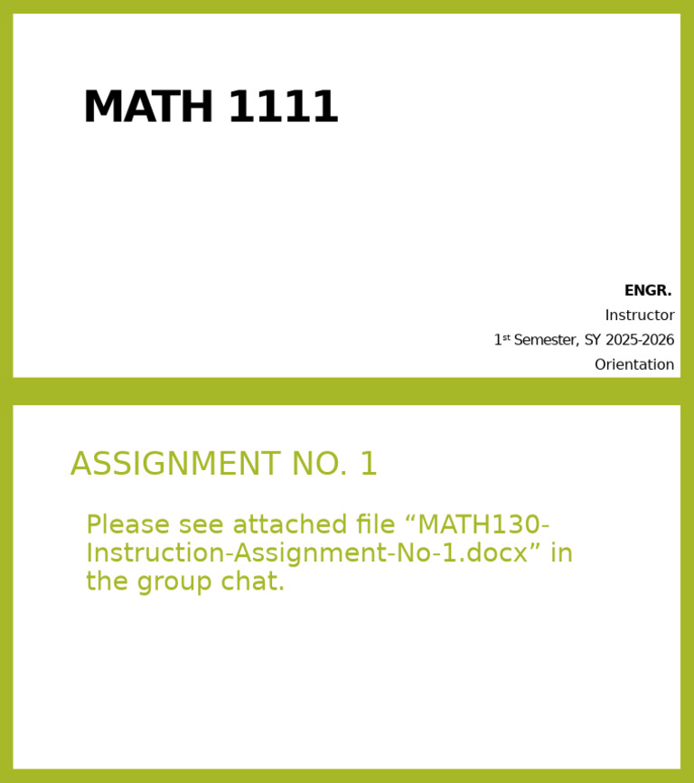 MATH130 Lec 1.0 Orientation | PDF