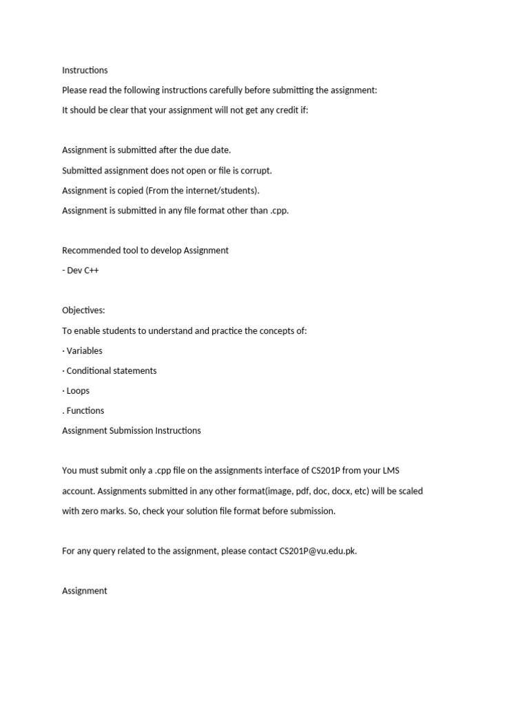 CS201P Assignment 1 Fall 2025 Text | PDF | Computer Program | Programming