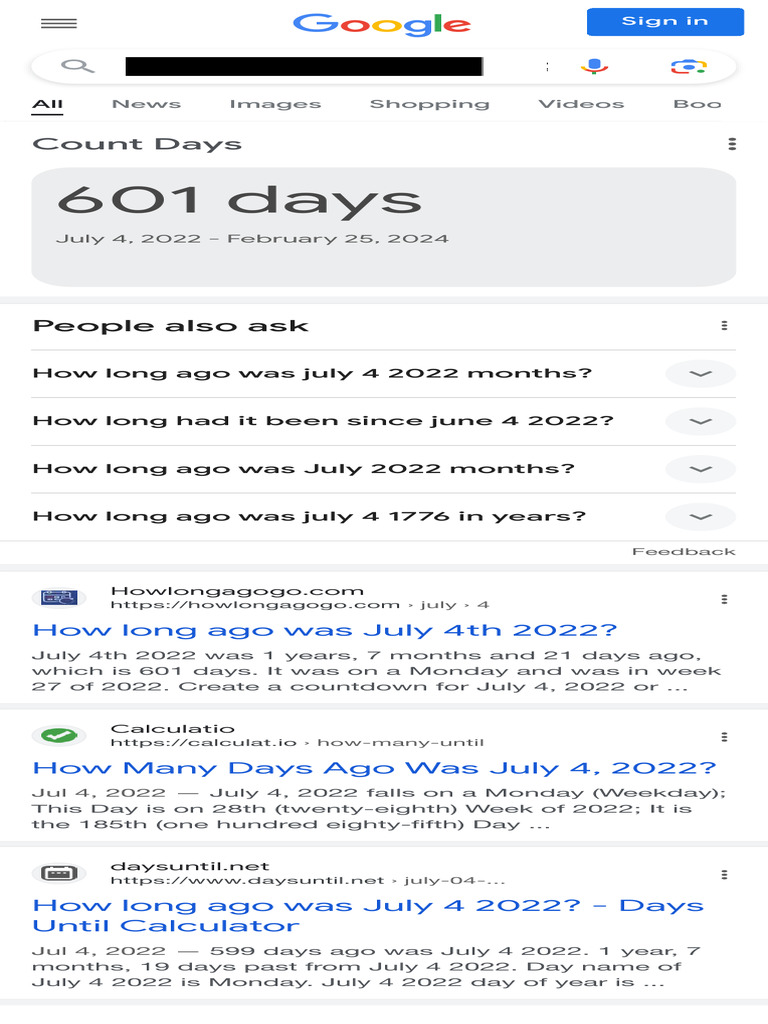 How Long Ago Was July 4, 2022 - Google Search | PDF