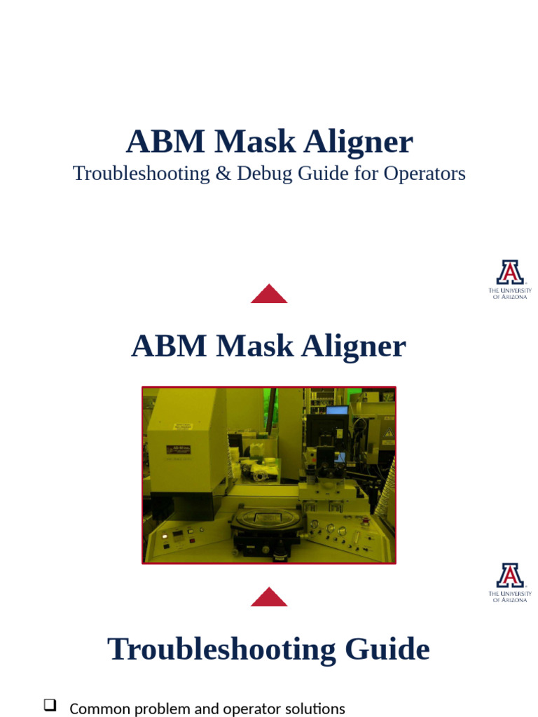 ABM Mask Aligner Troubleshooting Guide | PDF | Vacuum | Switch
